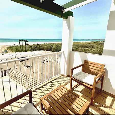 Santa Barbara B Front With Terrace, Sea View In And Garage In Conil דירה